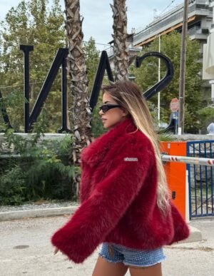 “Dione” faux fur jacket