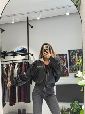 “Versa” double-face jacket BLACK