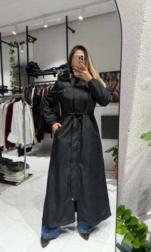 “Abigail” hooded Sherpa coat