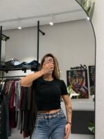 “Mina” crop top - Black