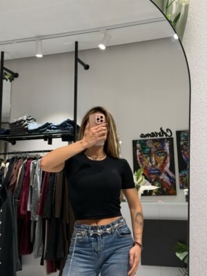 “Mina” crop top - Black