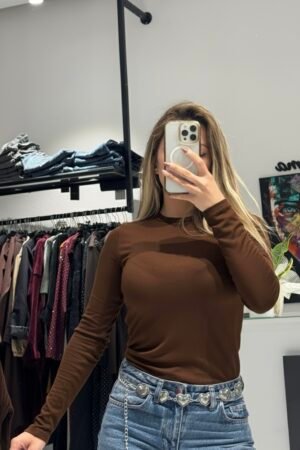 “Lana” basic top - Brown