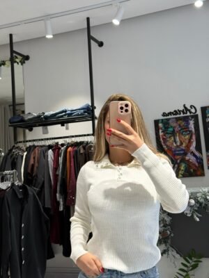 “Willow” ribbed  jumper - White