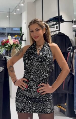 “Gala” sequin mini dress - Silver