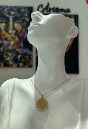 “Phaistos” disc charm  - Gold - Stainless Steel