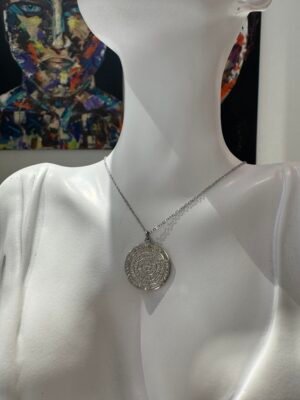 Phaistos disc charm - Silver - Stainless Steel