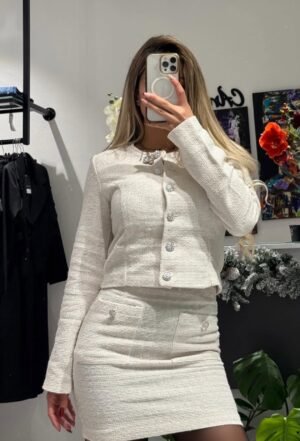 “Tweed” set - Crème