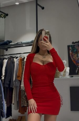 “Desire” bodycon red dress
