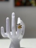 “Sculpted Wave Duo Ring” - Stainless Steel