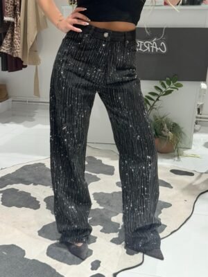 “Layla” | Black Edition Allover Sparkle Jeans