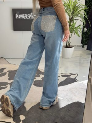 “Mica” | Rhinestone Pocket Jeans