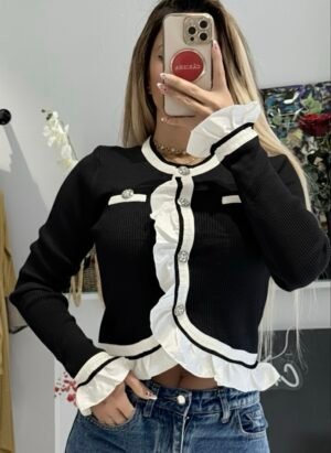 “Monaco” | Ruffle Cardigan