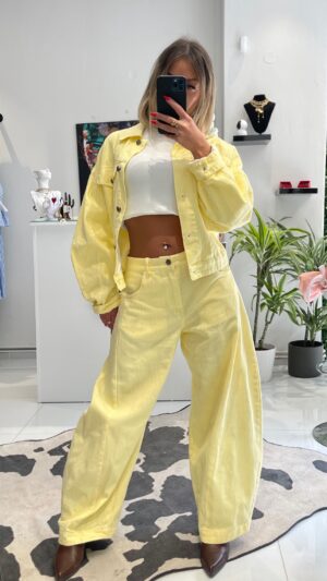 “Limoncello” | Striped Denim Set by Lumina