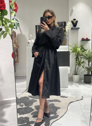 “Aella” | Black Trench Coat
