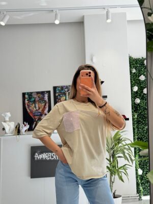 “Vue” | Beige Cotton Top