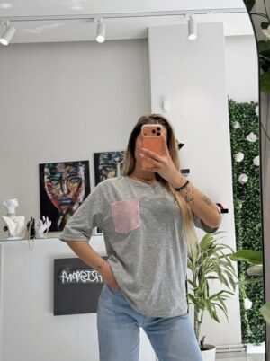 “Vue” | Grey Cotton Top