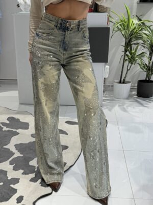 “Roxanne” | Champagne Crystal Jeans