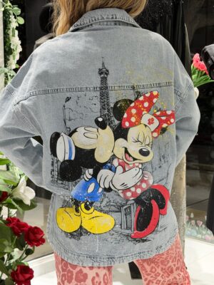 “Mickey & Minnie” | Light Blue Denim Jacket