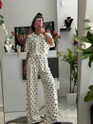 “Dottie” | White Polka Set