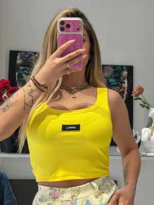 “Lumi” | Lumina Yellow Crop Top