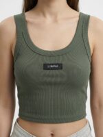 “Lumi” | Lumina Olive Green Crop Top