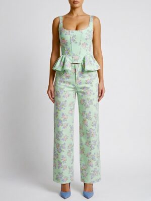 “Emelda” | Mint Floral Set