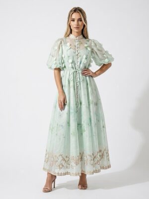 “Fairytale” | Mint 3D Floral Dress