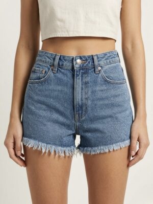 “Ravine” | High-Waisted Denim Shorts