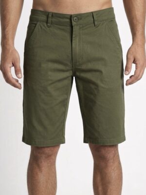 “Julien” | Olive Green Chino Walk Shorts
