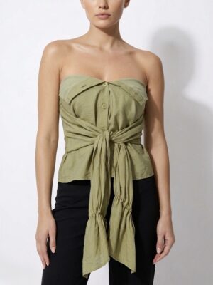 “Jerrie” | Lumina Khaki Top