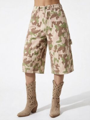 “Root” | Lumina Camo Denim Long-Shorts