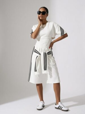 “Mystique” | White Sporty Elegance & Intricate Corset Detail Set