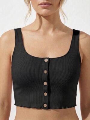 “Viki” | Black Viscose Top