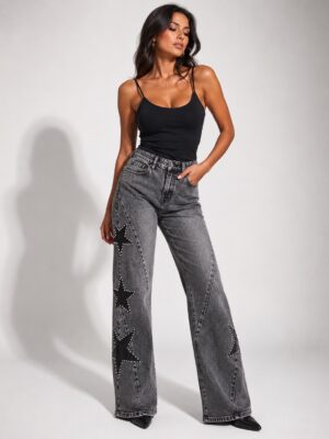 “Interstellar” | Grey Studded Stars Jeans