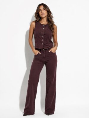 “Ginevra” | Aubergine Denim Set