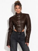 “Trinity” | Brown Eco Leather Jacket